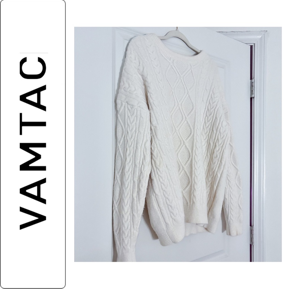 Cream Cable Knit Sweater